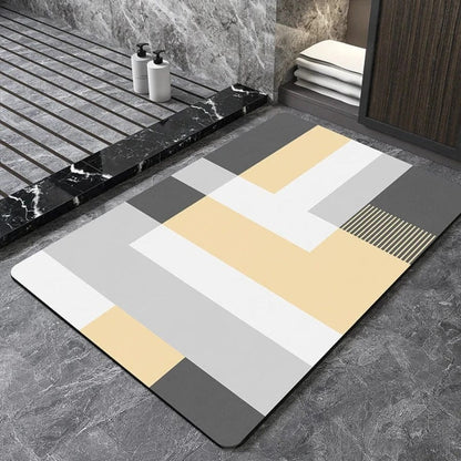Tapis de bain design géométrique "carré" | Escale Douche 2 / 40cm x 60cm