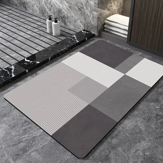 Tapis de bain design géométrique "carré" | Escale Douche 3 / 40cm x 60cm