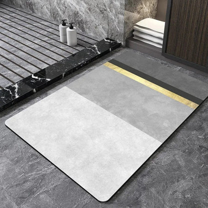Tapis de bain design géométrique "carré" | Escale Douche 5 / 40cm x 60cm