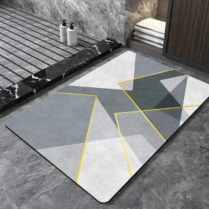 Tapis de bain design géométrique "triangle" | Escale Douche 3 / 40cm x 60cm