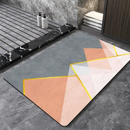 Tapis de bain design géométrique "triangle" | Escale Douche 4 / 40cm x 60cm