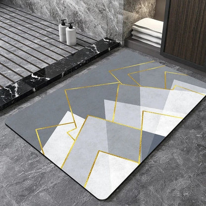 Tapis de bain design géométrique "triangle" | Escale Douche 5 / 40cm x 60cm