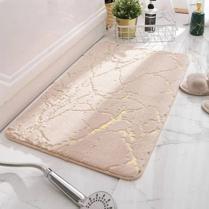 Tapis de bain imitation marbre