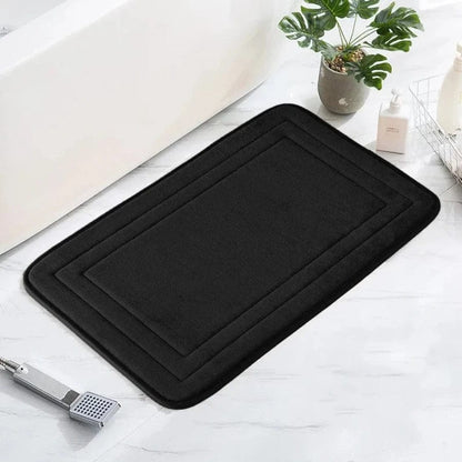 Tapis de bain passe partout | Escale Douche Noir / 40cm x 60cm
