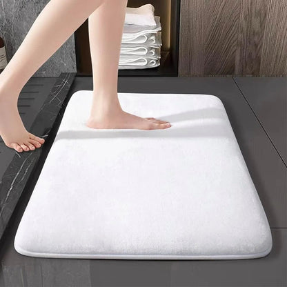 Tapis de bain ultra doux | Escale Douche Blanc / 60cm x 200cm