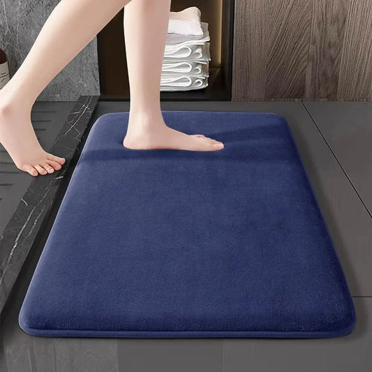 Tapis de bain ultra doux | Escale Douche Bleu / 50cm x 120cm