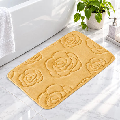 Tapis de bain design rosier