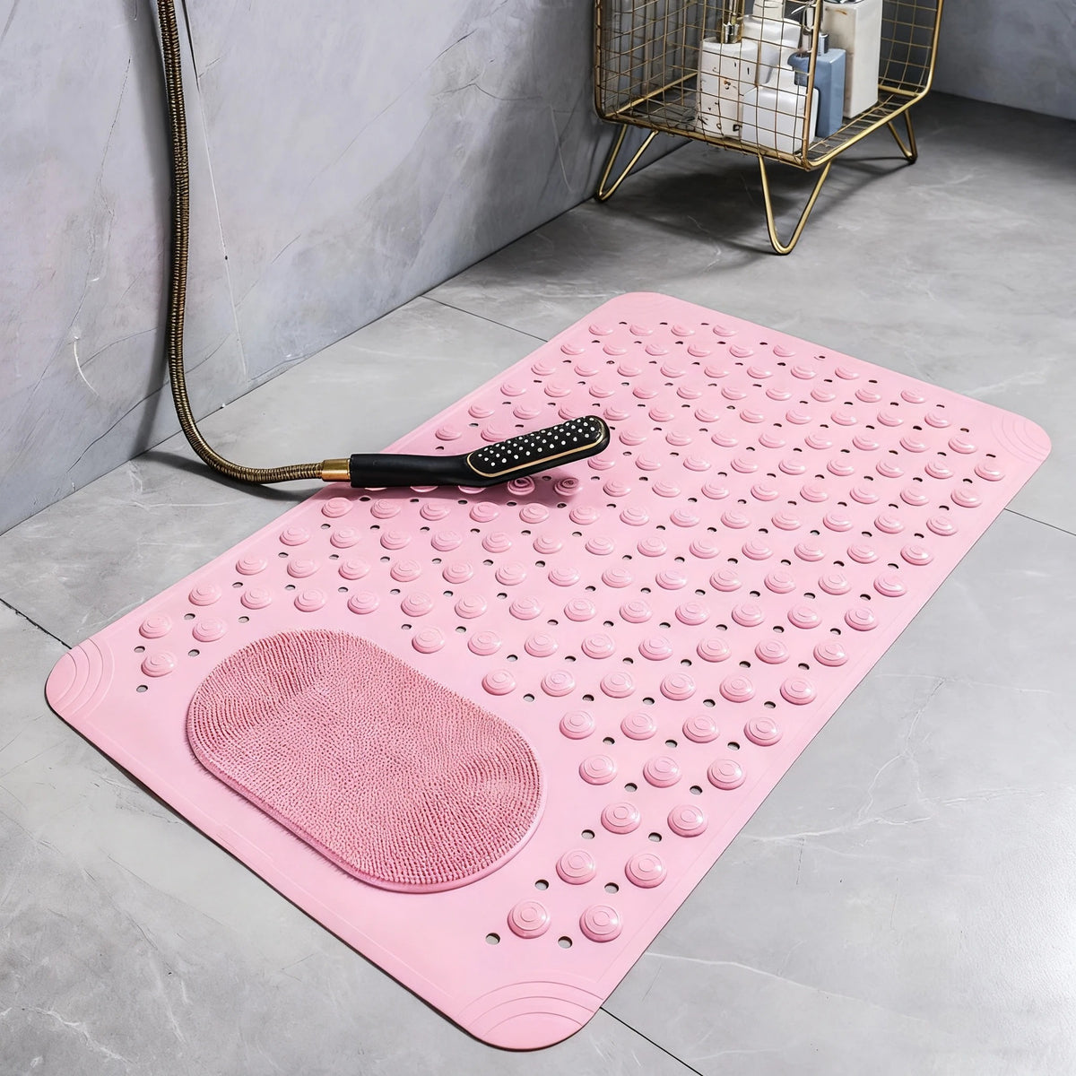Tapis de bain antidérapant avec zone de massage