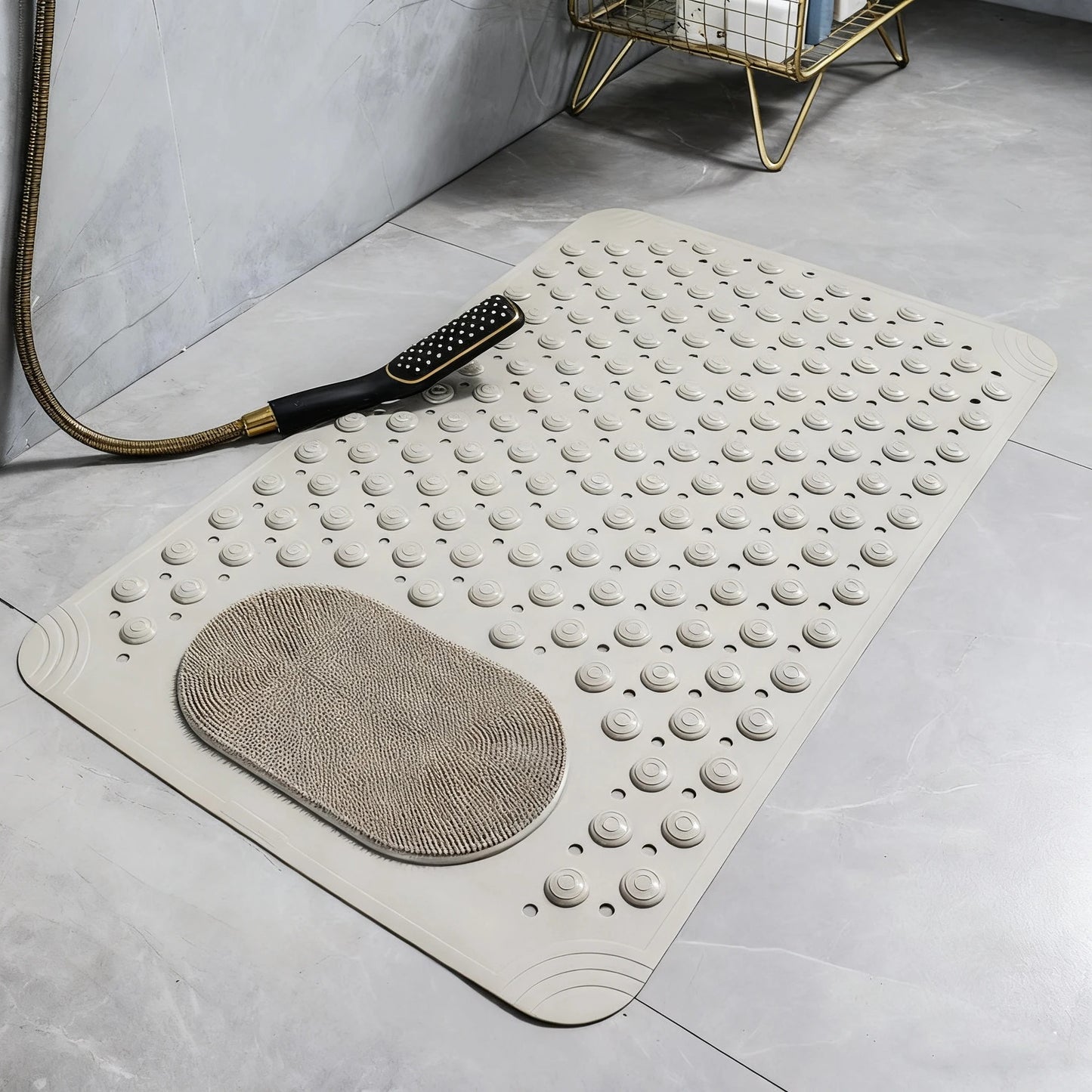 Tapis de bain antidérapant avec zone de massage