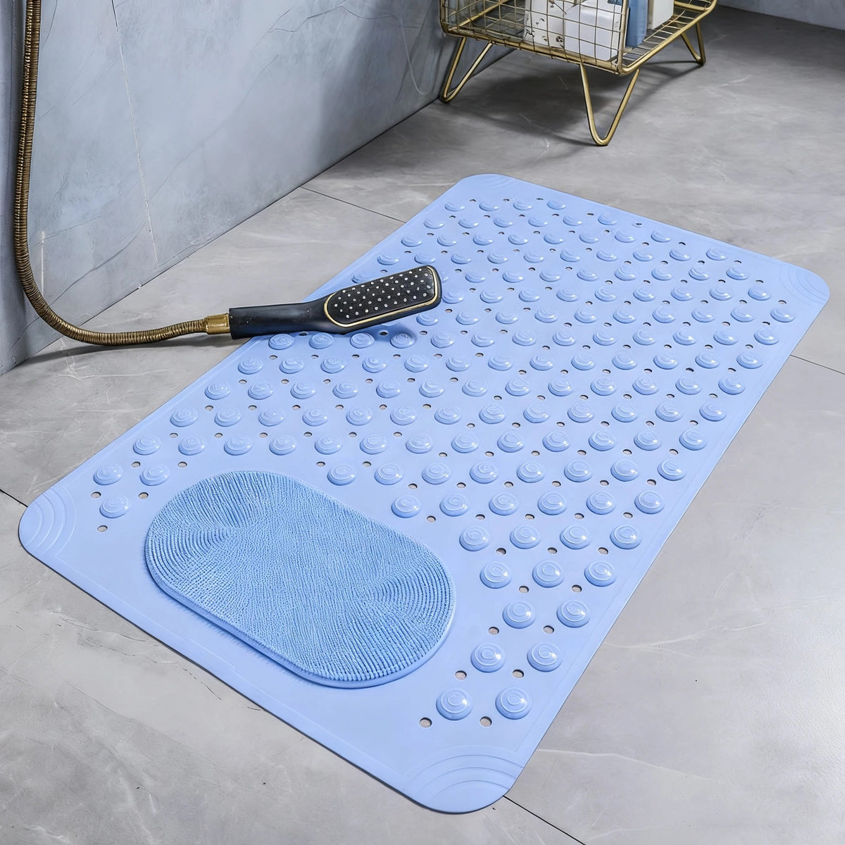 Tapis de bain antidérapant avec zone de massage