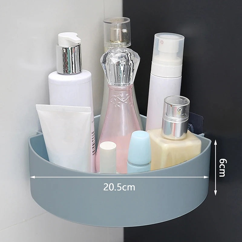 Étagère de douche d'angle couleurs pastels