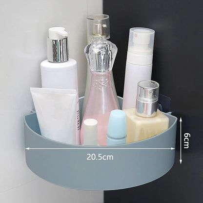 Étagère de douche d'angle couleurs pastels